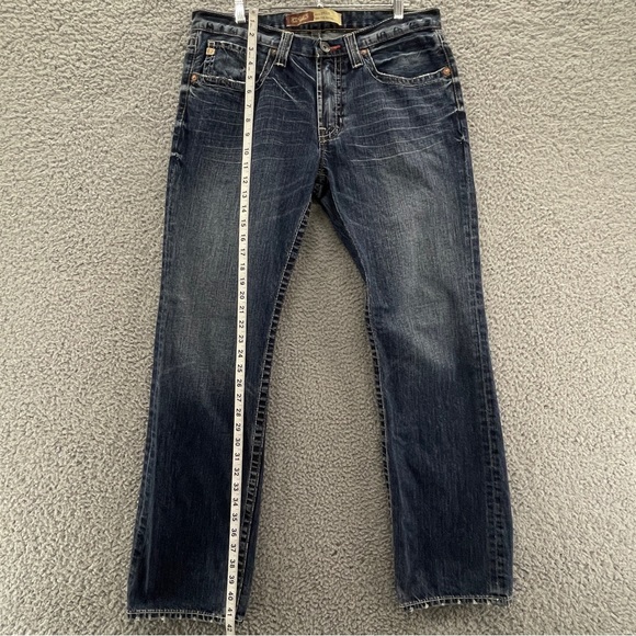 Big Star Men Jeans 34R Slim Straight Dark Wash Denim Western (35x30) - Picture 12 of 16